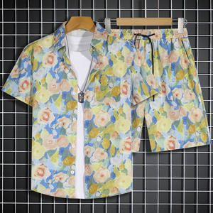 Chemise d'été à fleurs hawaïennes décontractée <span class=keywords><strong>pour</strong></span> hommes, costume de plage mince <span class=keywords><strong>pour</strong></span> les <span class=keywords><strong>vacances</strong></span> en bord de mer, les voyages et les couples - Product Image 2