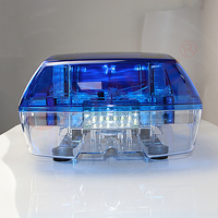 Barre lumineuse d'avertissement LED pour voiture, lumière stroboscopique d'urgence pour ambulance avec sirène, haut-parleur, 12V-24V, étanche IP65, CE, haute luminosité