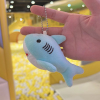 Peluche requin blanc en gros, jouet d'aquarium, poupée baleine, porte-clés, pendentif pour sac à dos