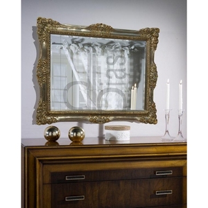 Espejo de pared Rectangular hecho a mano italiano de plata antigua, lujoso diseño biselado personalizado, patrón de hoja, precio bajo, DI clásico - Product Image 1