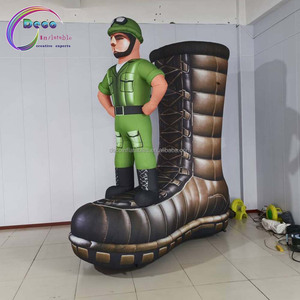 <span class=keywords><strong>Bottes</strong></span> de <span class=keywords><strong>soldat</strong></span> de bande dessinée PVC gonflable de 3 mètres de haut pour les décorations d'événement de fête avec lampe à LED - Product Image 4