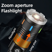Lampe torche super lumineuse en alliage d'aluminium, zoomable, étanche, avec batterie rechargeable 26650, lampe torche tactique d'urgence pour l'extérieur