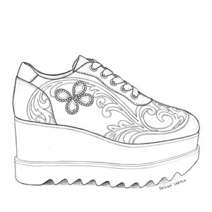 Xinzirain Tùy Chỉnh Đầy Màu Sắc Thêu Thạch Thạch Nền Tảng Nêm Ren-up Cưới Cô Dâu Cao Gót Phụ Nữ Sneaker Giày - Product Image 1