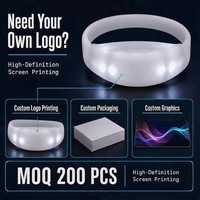 Bracelet en silicone avec logo personnalisé, bracelet lumineux LED, bracelet lumineux RGB pour concert, festival, promotion d'événements