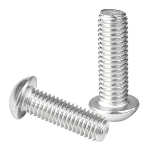 100 piezas/bolsa Tornillos de máquina de cabeza redonda hexagonal de acero al carbono niquelado 12.9 M2-M12 - Product Image 5