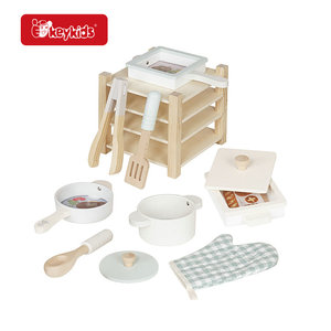 Juguete de Cocina de Madera para Niños 2026 al por Mayor con Soporte y Guante de Horno W10L096 - Product Image 4