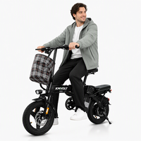 Vélo électrique pliable compact CE EN15194 DOC Moteur 250W 25KM/H Batterie 48V 20Ah Sans suspension Couple de 30-50Nm