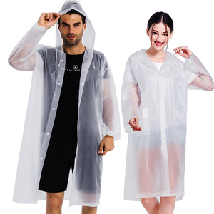 Imperméable en EVA avec impression de logo personnalisé, poncho de pluie, vestes de pluie de haute qualité, imperméables, réutilisables, recyclés, pour hommes - Product Image 1