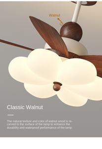 Lámpara de Techo Moderna, Simple y Creativa con Forma de Calabaza, con Ventilador Integrado, Control Remoto, Motor de Corriente Continua, Metal, para Baño - Product Image 3