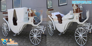 Carruaje de Lujo Estilo Británico, Tirado por Caballos, Color Personalizado, Ligero, de Madera y Metal, Decoración para Bodas, para Princesas - Product Image 2
