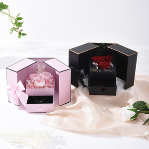 Caja de Regalo PENOBON para el Día de San Valentín o Cumpleaños, para Flores Preservadas, Joyería, Empaque Rectangular de Papel con Cierre de Hebilla, Moderna - Product Image 2