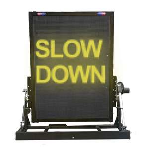 Panneau de signalisation routière LED pliable, affichage simple face, impression numérique, alerte visuelle, panneau composite aluminium-plastique - Product Image 1