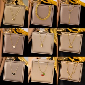Gold Plated Emerald Cut Oval Pendant Necklace With Lab Created Stone Classic Style For Daily Wear Unisex Jewelry 18 Inches - Product Image 2