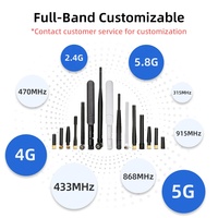 Antenne connecteur Wi-Fi bibande à faible perte avec interface de communication bibande 2,4 GHz 5 GHz 5,8 GHz et antenne colombe en caoutchouc