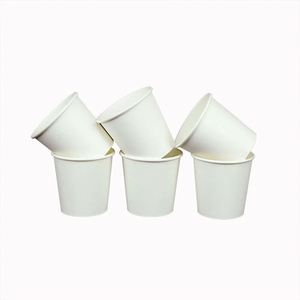 Gobelets en papier biodégradables blancs jetables pour café, 4oz, 6oz, 8oz, 12oz, personnalisables en gros pour cafés et usines - Product Image 2