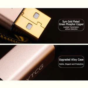 YYAUDIO T3 câble de données DAC USB-A à B câble de décodeur Audio USB ligne de connexion de carte son plaqué or - Product Image 4