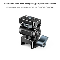 CHANDA 88232 Support de moniteur en alliage d'aluminium avec fixation à griffes, amortissement par came en spirale, rail NATO, pignon ARRI 1/4 pouce, inclinaison à 180 degrés, rotation à 360 degrés