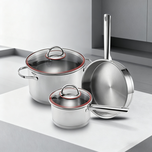 ชุดเครื่องครัวสแตนเลส304อเนกประสงค์5ชิ้นหม้อหม้อต้มนม - Product Image 3