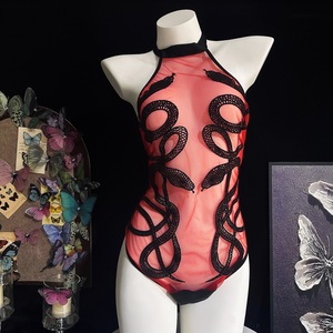 CUPID BOX Damen Medusa Tierdruck Spitzen-Stringbody mit Echtem Gefühl für Erwachsenen-<span class=keywords><strong>Sex</strong></span> - Product Image 6