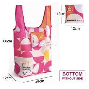 Bolso de compras plegable de nailon reciclado ecológico personalizado, bolso de compras plegable reutilizable de poliéster - Product Image 2