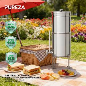 เครื่องกรองน้ำ Pureza Gravity ถังสแตนเลส 2 ขั้นตอน ได้รับการรับรองมาตรฐาน NSF สำหรับการใช้งานกลางแจ้ง แคมป์ปิ้ง และการเดินทาง - Product Image 2