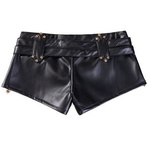 <span class=keywords><strong>Pantaloncini</strong></span> da <span class=keywords><strong>donna</strong></span> Sexy a vita bassa in finta pelle nera in pelle sintetica Y2K Club con cerniera aderente <span class=keywords><strong>pantaloncini</strong></span> Hot Pants lucidi - Product Image 4