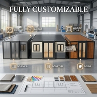 Maison conteneur extensible personnalisable avec structure en acier pour villa et usage de bureau moderne