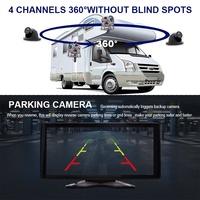10.36 pouces IPS écran tactile 4 CH 1080P AHD CCTV camion sécurité conduite caméra DVR avec MP5 Blue-tooth