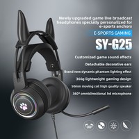 Casque filaire 3,5 mm modèle privé pour jeux, ordinateur, téléphone portable, compétition électronique, diffusion en direct, vente en gros transfrontalière