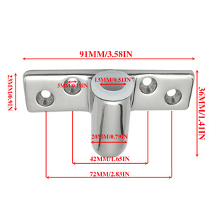 ISURE Support de pagaie en acier inoxydable 316 pour bateau, quincaillerie marine pour remplacement et réparation - Product Image 3