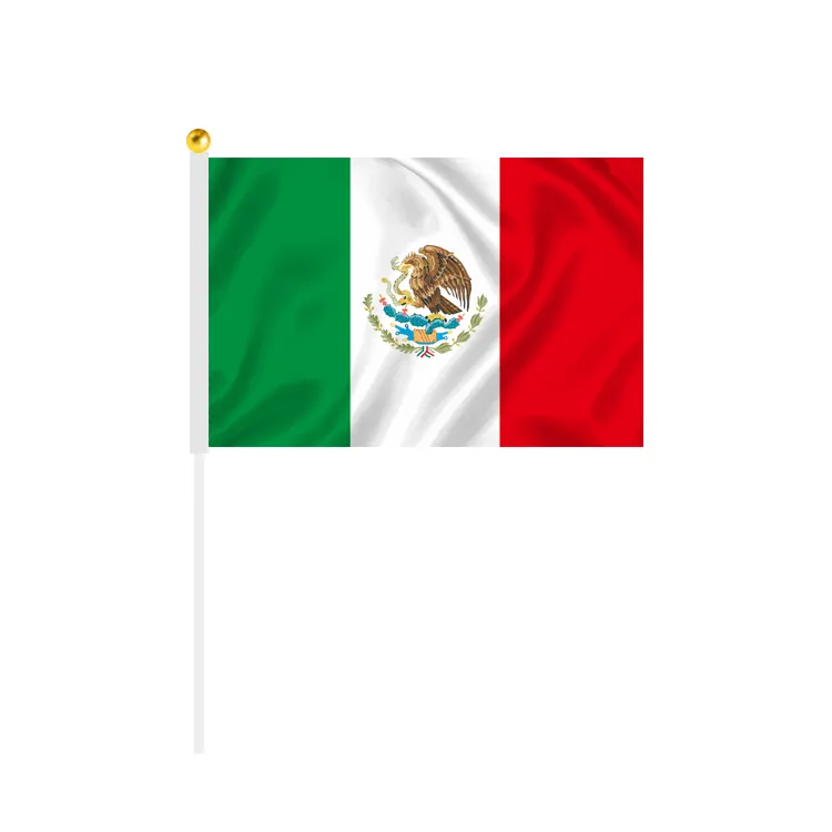 Bandiera d'ondeggiamento della mano messicano verde bianca rossa di calcio di eventi sportivi del produttore della cina