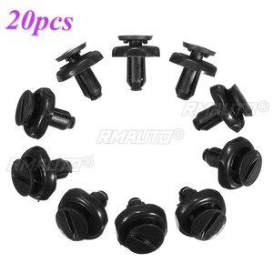20 piezas de clips negros de 7 mm para la cubierta del radiador del motor para Toyota Avensis 2003-2008 5325920030/53259-20030 - Product Image 1