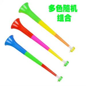 Juguetes de cuerno de tres secciones telescópicos grandes de plástico, venta al por mayor, instrumentos musicales educativos para niños, accesorios para animar, juguetes pequeños - Product Image 2