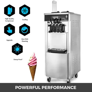 Machine à crème glacée molle Offre Spéciale YKF-8228T commerciale avec 2 + 1 saveurs Machine à crème glacée verticale 2200W machine à barre de crème glacée