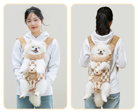 Sac de poitrine doublé en polaire pour chiens et chats, adapté aux petits chiens, sac de transport pour animaux de compagnie en plein air, sac à dos pour chien, sac à dos pour bichon frisé