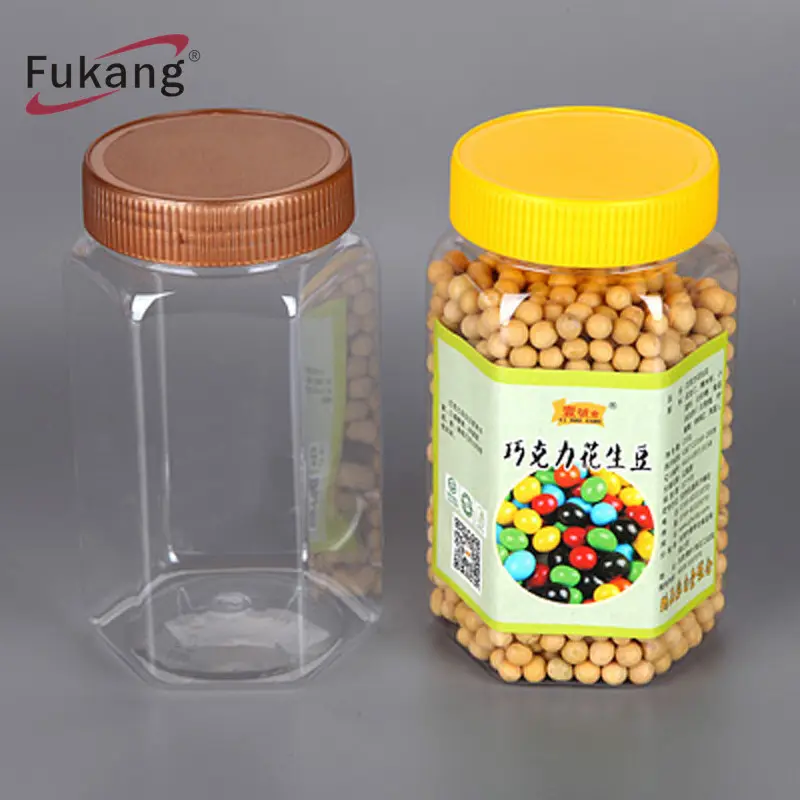 2021 Nóng Bán Thực Phẩm Lớp 8Oz Cookies Rõ Ràng Nhựa Jar Với Nắp