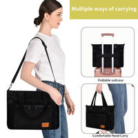 Sac fourre-tout tendance en toile imperméable avec fermeture éclair, grande capacité, pour ordinateur portable 15,6 pouces, personnalisable avec logo, écologique, réutilisable et durable, à porter en bandoulière