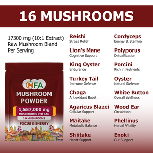 OEM ODM Mushroom Powder with Mushroom Fruiting Body Extract Blend Support Immunity Brain Focus Energy Extra Ingredients for Mood - Product Image 4