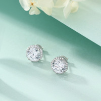 Boucles d'oreilles minimalistes en argent sterling 925 avec pierre de naissance, clous simples en pierres précieuses naturelles pour filles
