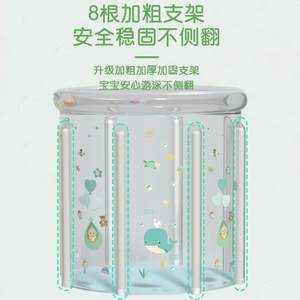 <span class=keywords><strong>Bañera</strong></span> inflable de plástico transparente para bebé, piscina de baño para bebé, piscina inflable transparente para bebé, adecuada para uso doméstico - Product Image 5