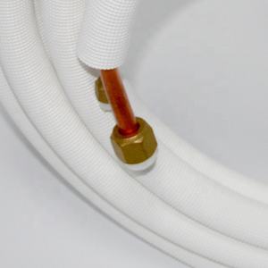 10 tuyaux en cuivre simple ou Double pour climatiseur, avec isolation <span class=keywords><strong>PE</strong></span> coupe-feu, <span class=keywords><strong>Tube</strong></span> en cuivre <span class=keywords><strong>pré</strong></span>-<span class=keywords><strong>isolé</strong></span> - Product Image 4