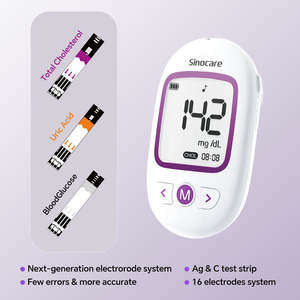 Analyseur de glycémie automatique trois-<span class=keywords><strong>en</strong></span>-un - Dispositif de surveillance de la glycémie pour diabétiques - Cholestérol total - Acide urique - Product Image 4