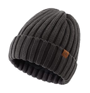 BSCI OEM nhà máy unisex Mũ mùa đông ấm thả Beanie đan mũ với lót - Product Image 5