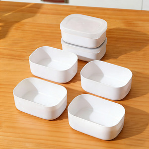 Rice Storage Container With Plastic Lid Stackable For Refrigerator Food Travel Use - Product Image 1