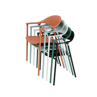 Chaise de conférence moderne pliable et empilable en PP coloré, chaise de bureau ergonomique
