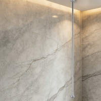 Robinet de lavabo suspendu au plafond HONGDEC en laiton brossé doré non revêtu, à commande unique avec capteur, pour salle de bain