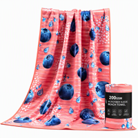 Serviette de plage en microfibre écologique et durable Eastsunshine pour enfant, légère, absorbante et à séchage rapide