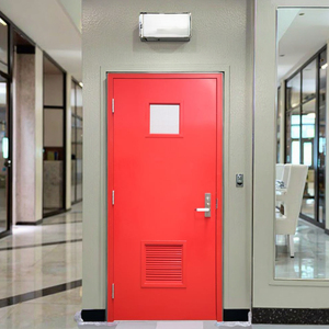 Puerta Moderna de Acero y Vidrio Resistente al Fuego con Apertura Push-Pull para Salidas de Emergencia Comerciales/Residenciales - Product Image 1