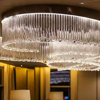Lustre de plafond de luxe en cristal personnalisé Murano grand escalier Led décoration intérieure moderne