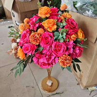 Paarse Kunstbloemenbol Arrangement Bruiloft Tafeldecoratie Zijden Rozen Bloemboeket Tafeldecoratie Evenement Feestdecoratie Benodigdheden